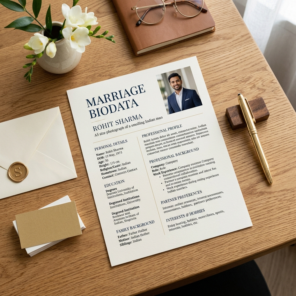 How to Create an Editable Marriage Biodata PDF